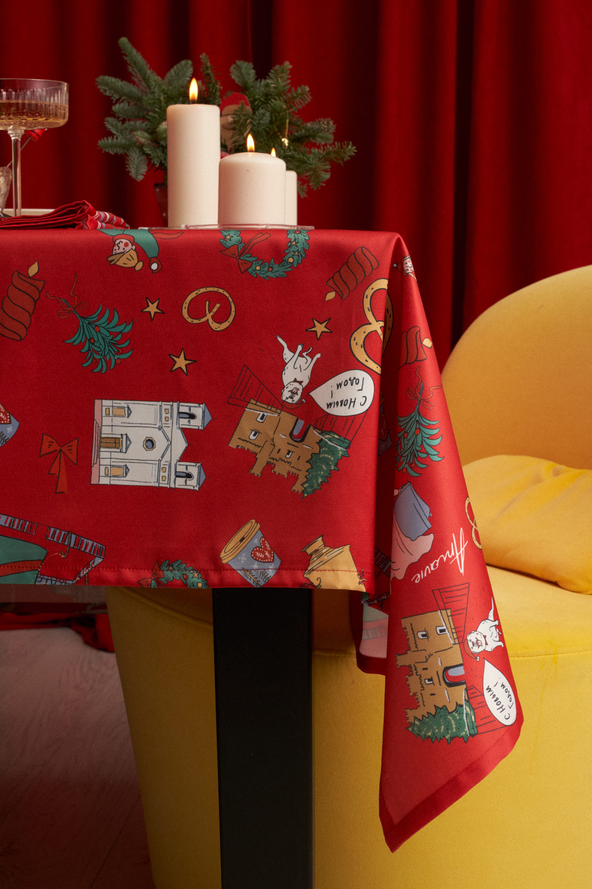 Скатерть новогодняя 250*150   