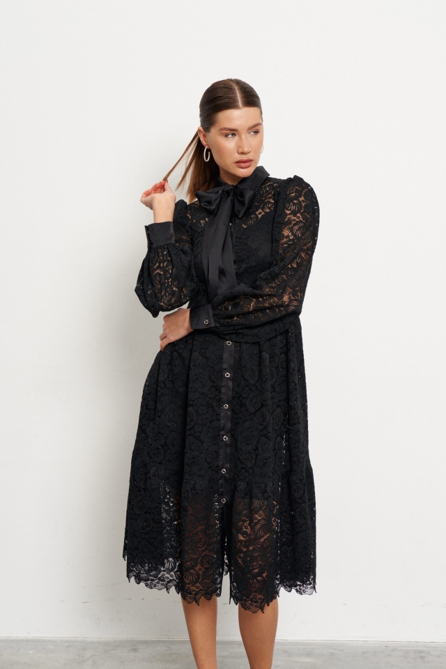 Платье Goldi из гипюровой ткани, полуприлегающего силуэта арт: 1.2151 А2