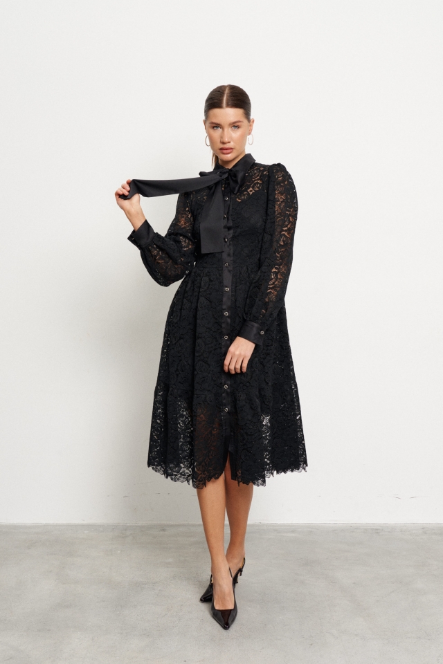 Платье Goldi из гипюровой ткани, полуприлегающего силуэта арт: 1.2151 А2