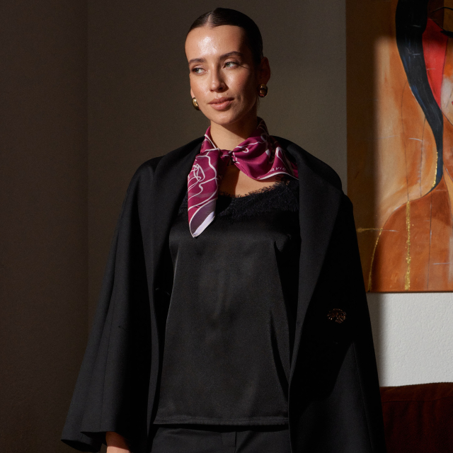 Платок с принтом Шепот Розы арт: 9.2025 A1