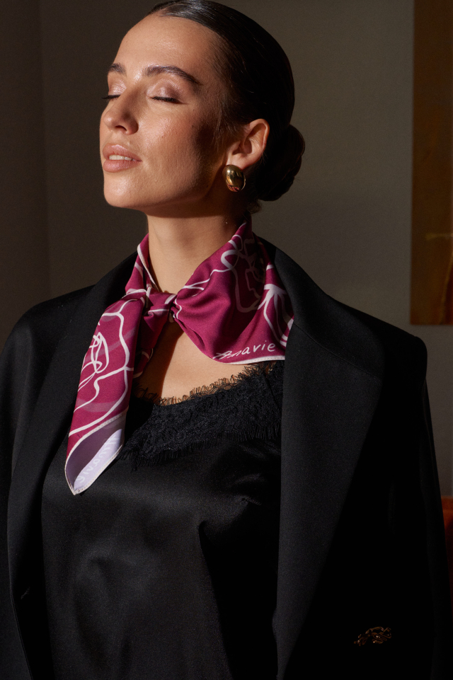 Платок с принтом Шепот Розы арт: 9.2025 A1