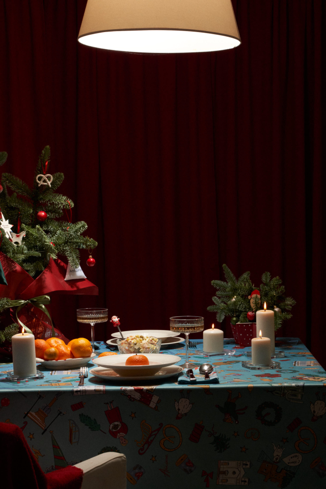 Скатерть новогодняя 180*150    арт: 9.2255 A1